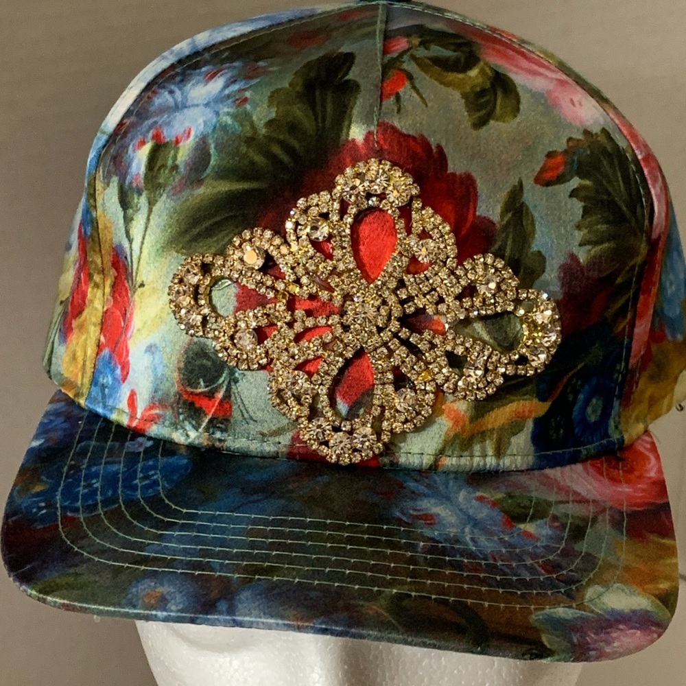 Betsy Johnson floral ladies cap